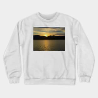 Lake George sunset from Plum Point Crewneck Sweatshirt